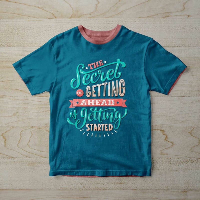 Free Half Sleeves T-Shirt Mockup PSD