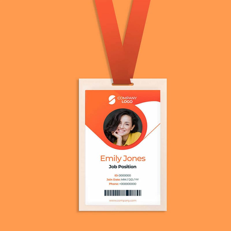 Free ID Card With Tag Mockup PSD Template