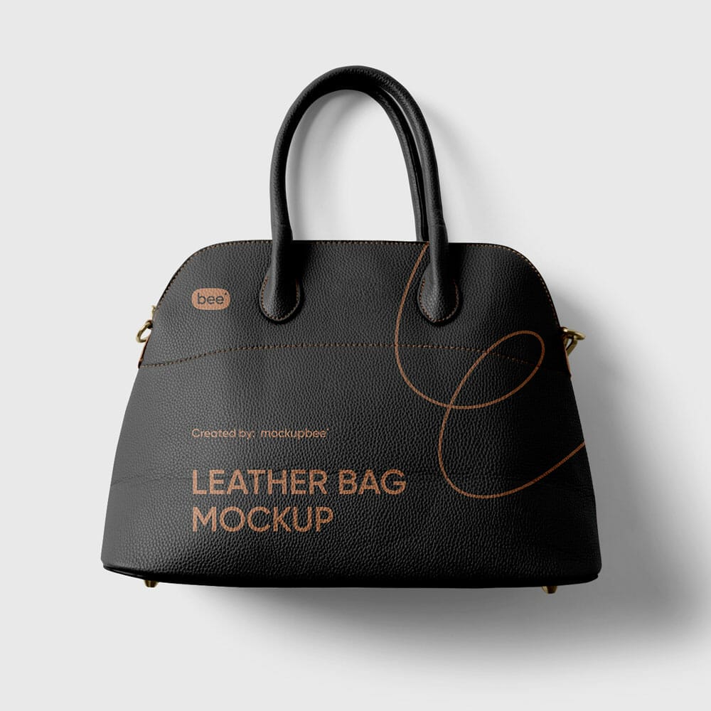 Free Leather Bag Mockup