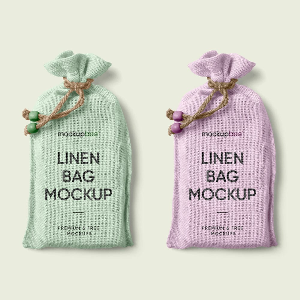 Free Linen Bag Mockup