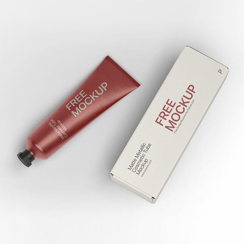 Free Matte Metallic Cosmetic Tube Mockup » CSS Author