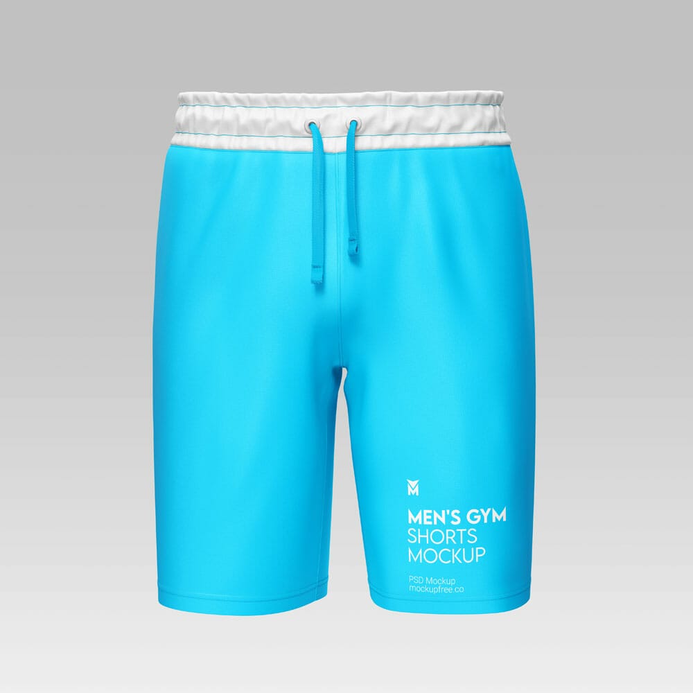 Free Men’s Gym Shorts Mockup