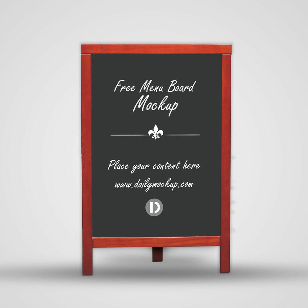 Free Menu Mockup