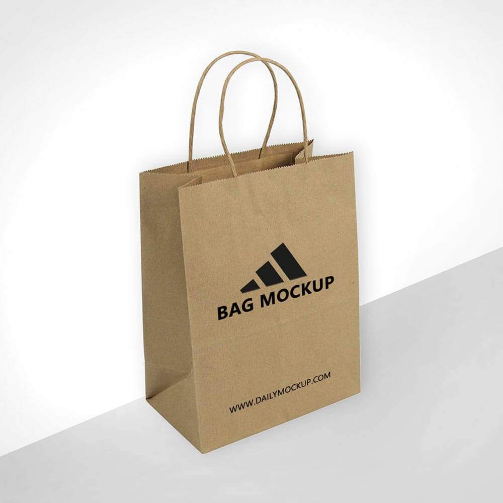 Free Paper Bag Mockup PSD