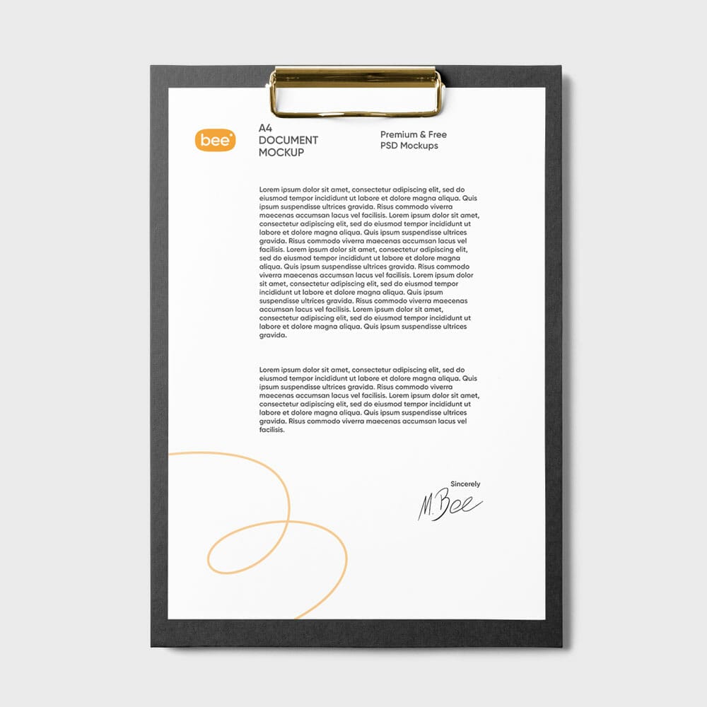 Free Paper Board Mockup