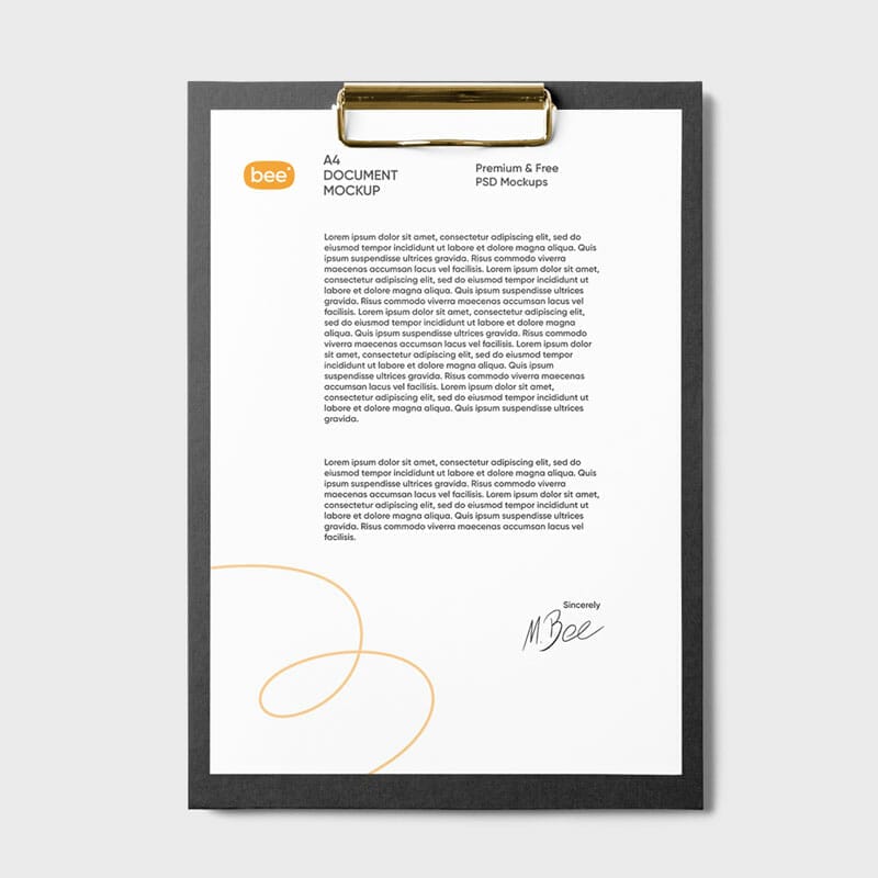 Free Paper Board Mockup