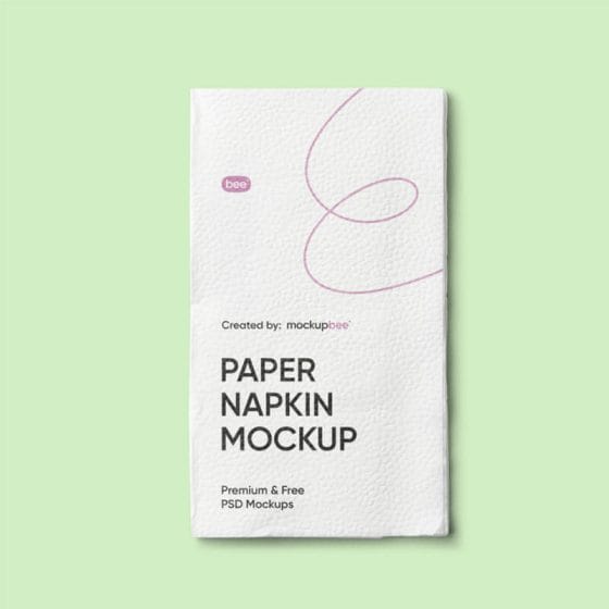 Free Paper Napkin Mockup