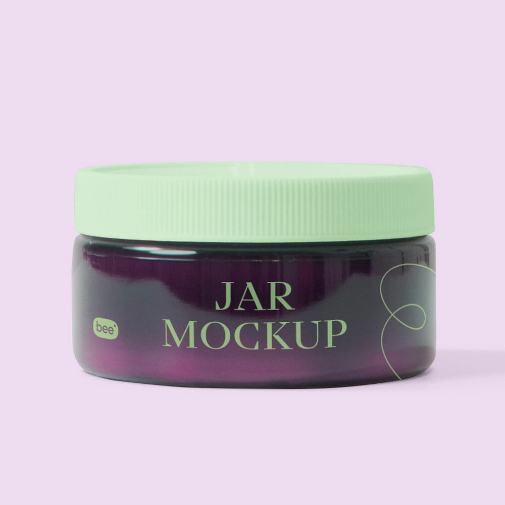 Free Plastic Jar Mockup
