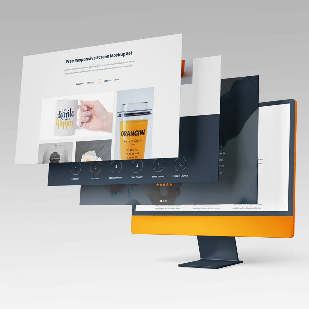 Free Responsive Screen Mockup