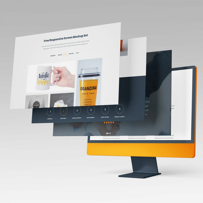 Free Responsive Screen Mockup