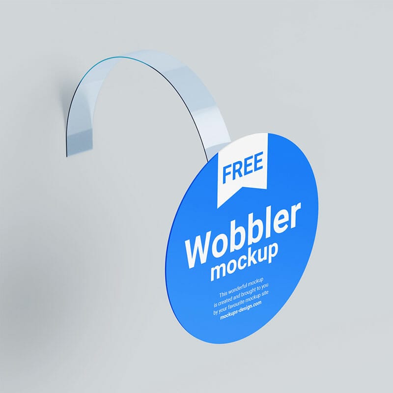 Free Round Wobbler Mockup
