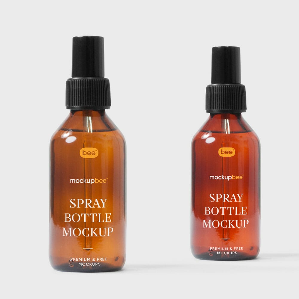 Free Small Spray Bottle Mockup
