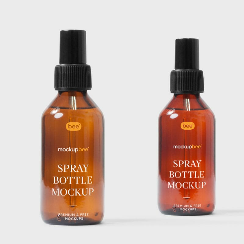 Free Small Spray Bottle Mockup