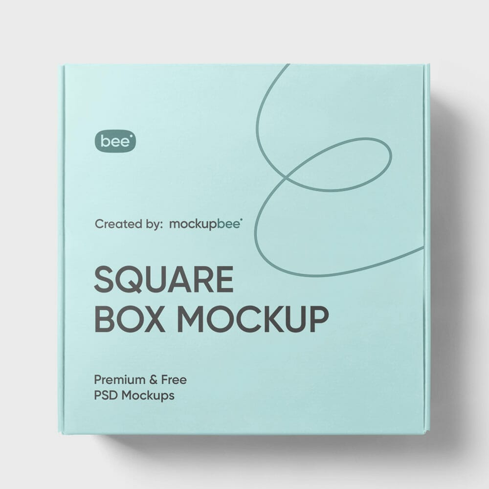 Free Square Box Mockup