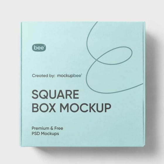 Free Square Box Mockup