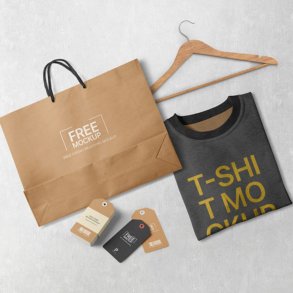 Free T-Shirt Branding Mockup
