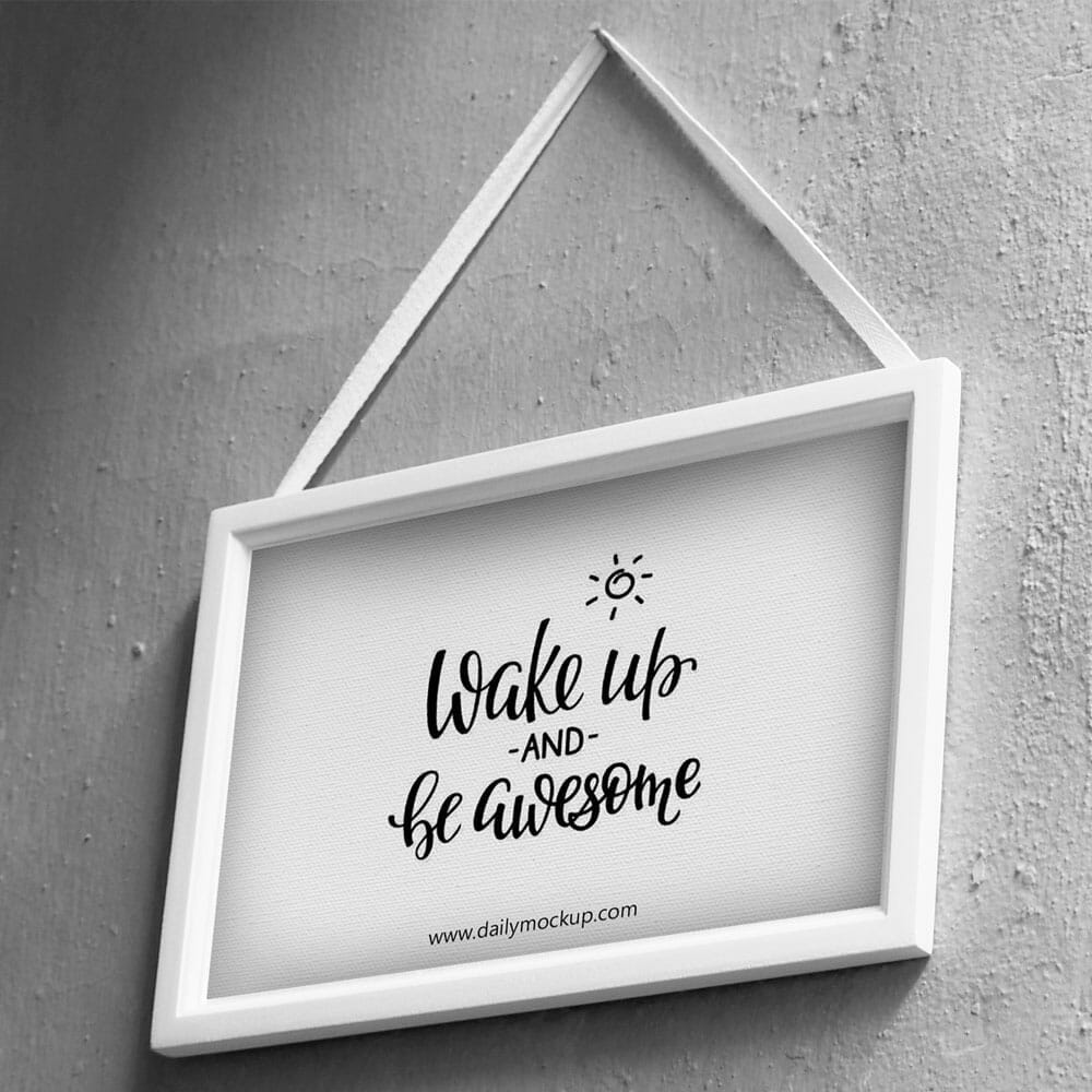 Free Wall Frame Mockup PSD