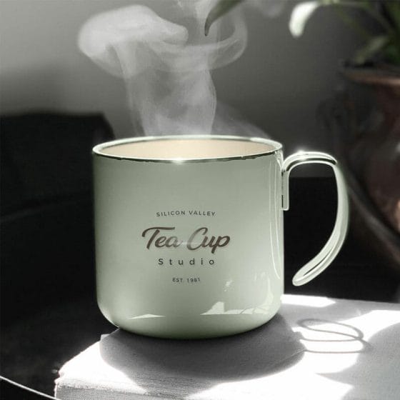 Free White Classic Ceramic Coffee Tea Cup Mockup PSD