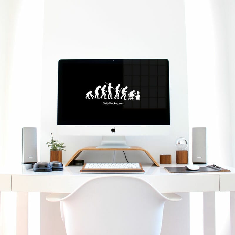 Free iMac Mockup PSD Template