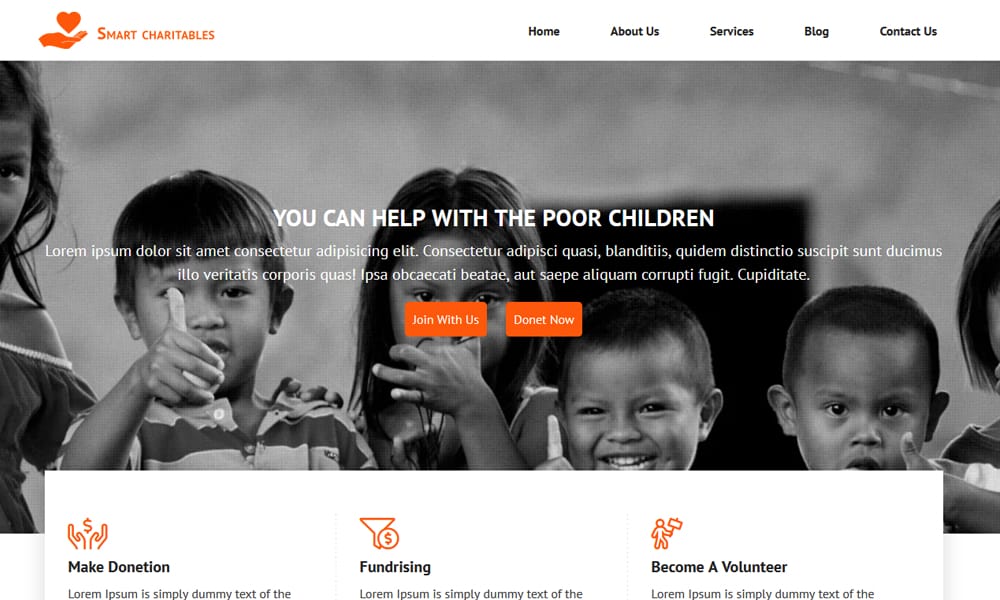 Fund Raising Charity Website Template