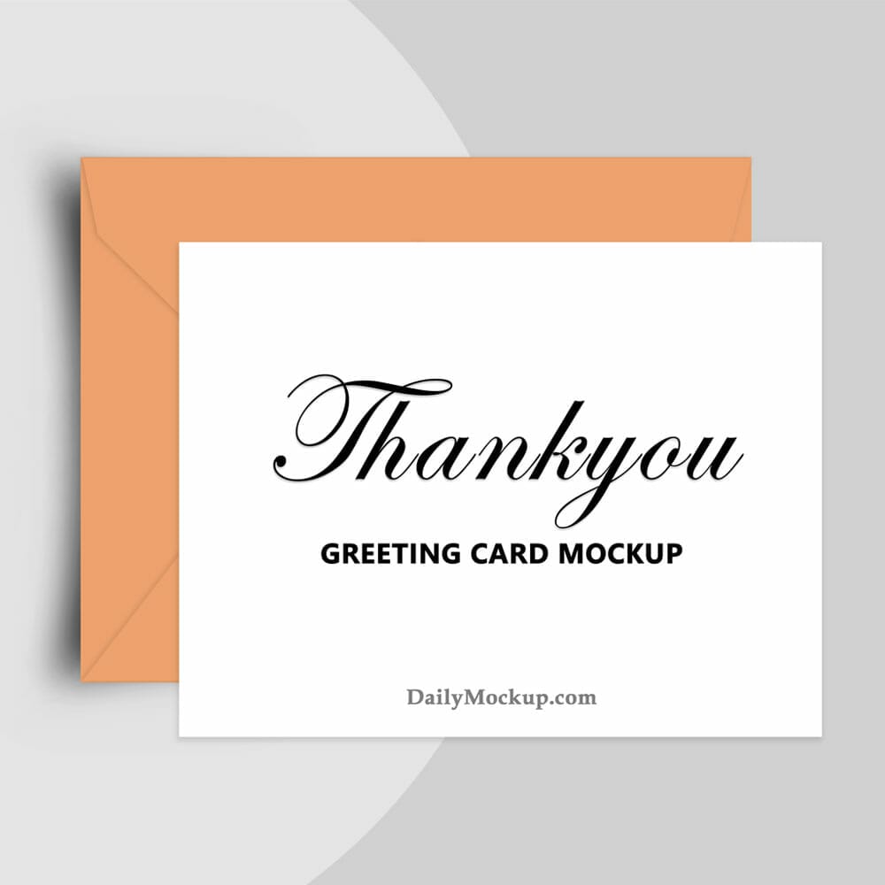 Greeting Card Mockup Free PSD