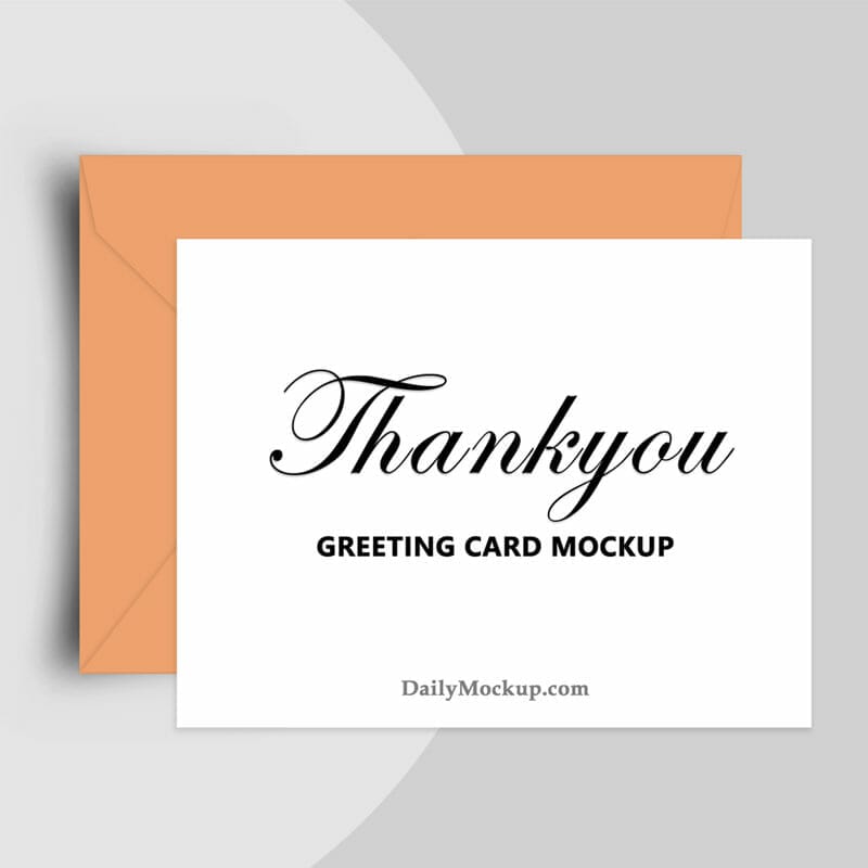 Greeting Card Mockup Free PSD