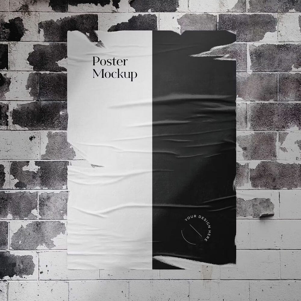 Grunge Ripped Poster Mockup