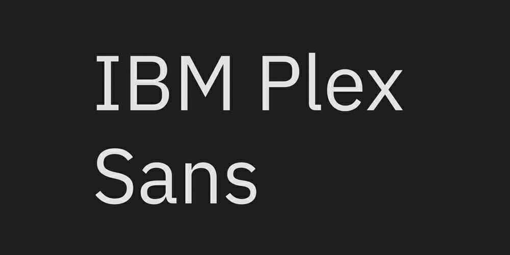 IBM Plex Sans