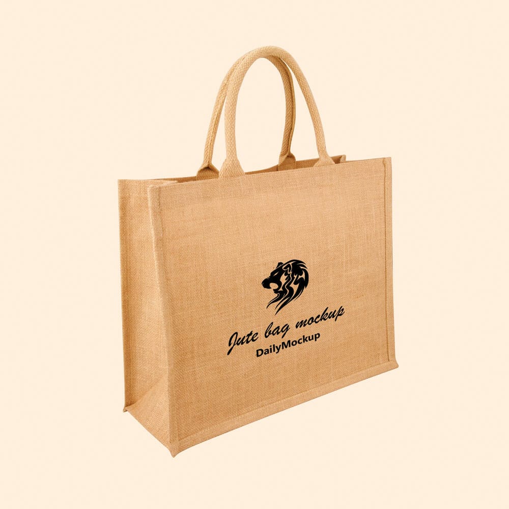Jute Bag Mockup Free PSD