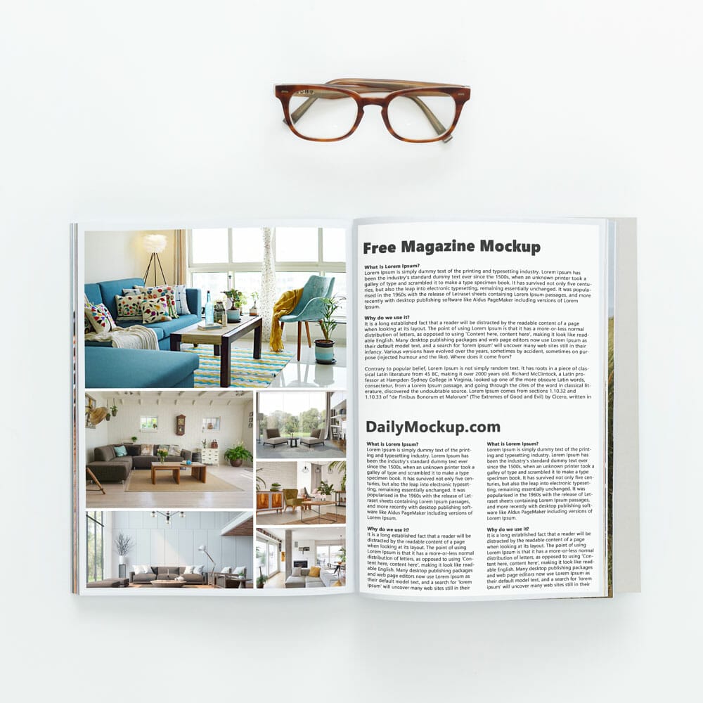 Magazine Mockup Free PSD
