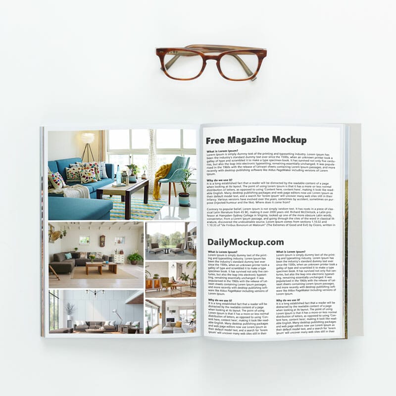 Magazine Mockup Free PSD