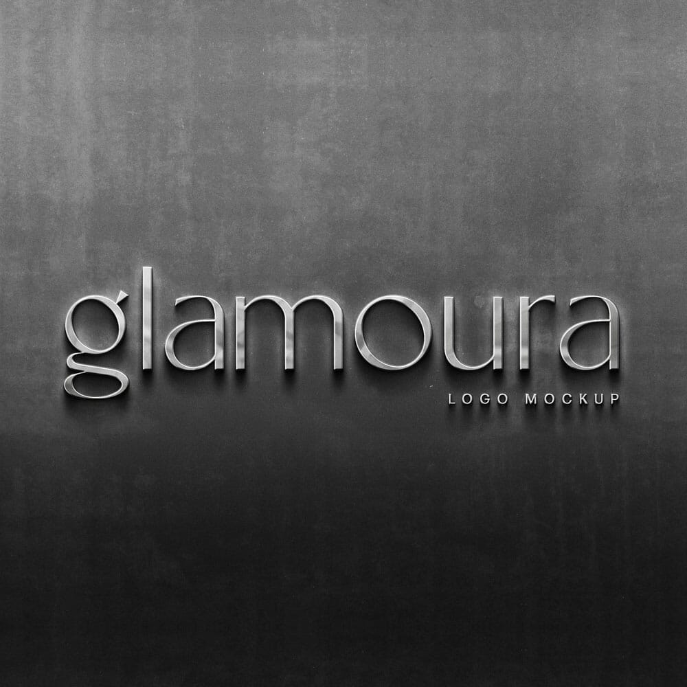 Metal Signage Logo Mockup