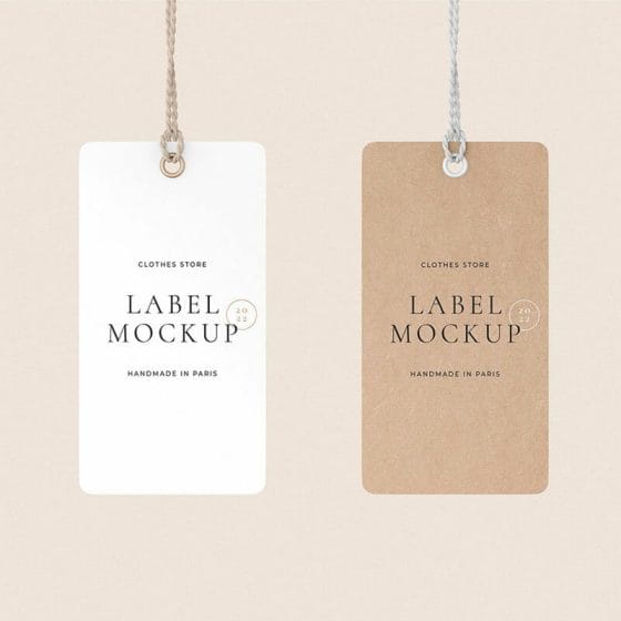 Paired Label Tag Mockup