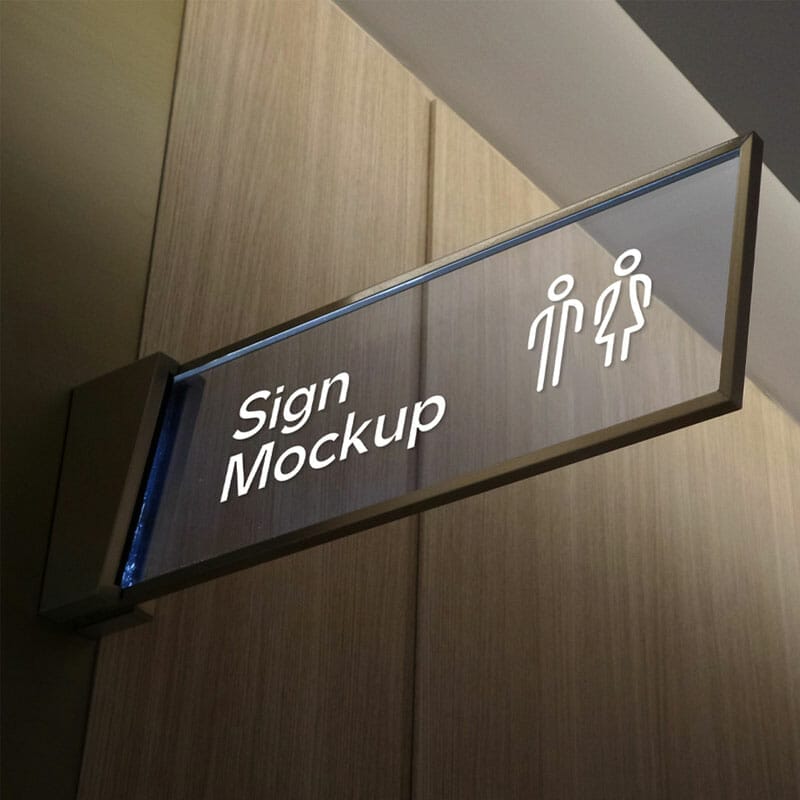Ractangle Sign PSD Mockup
