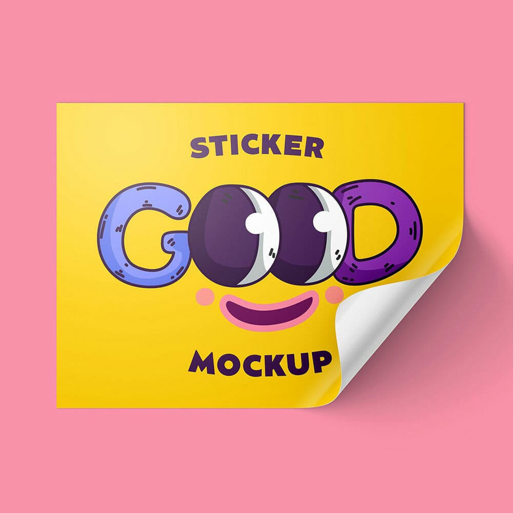 Rectangle Stickers Mockup