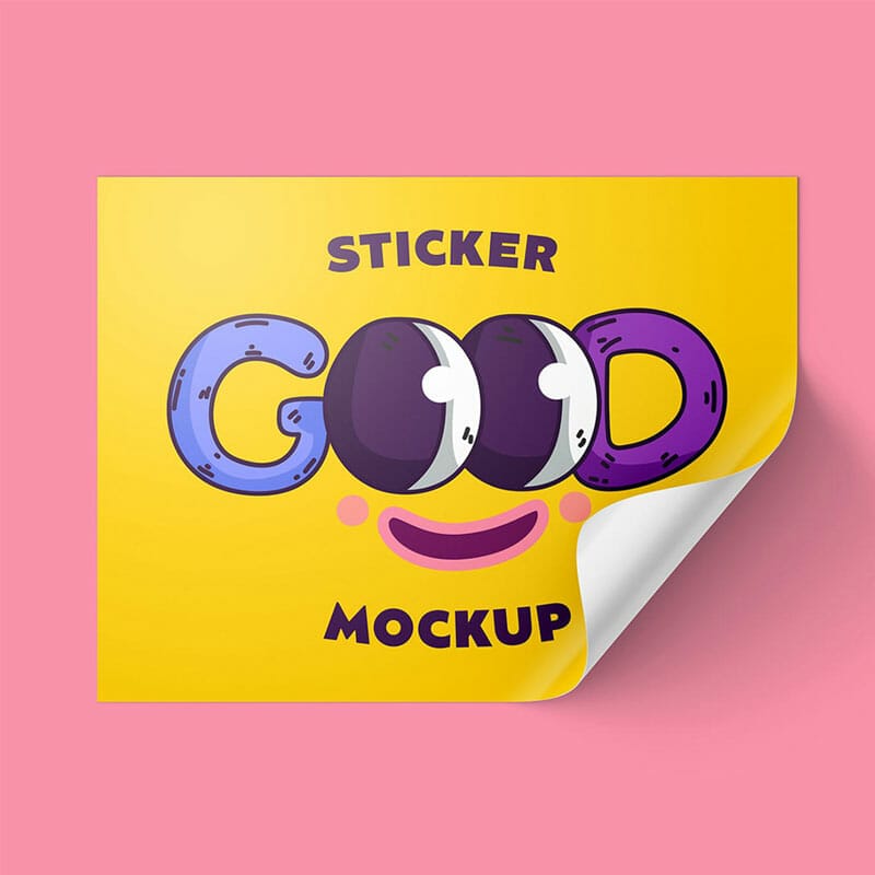 Rectangle Stickers Mockup