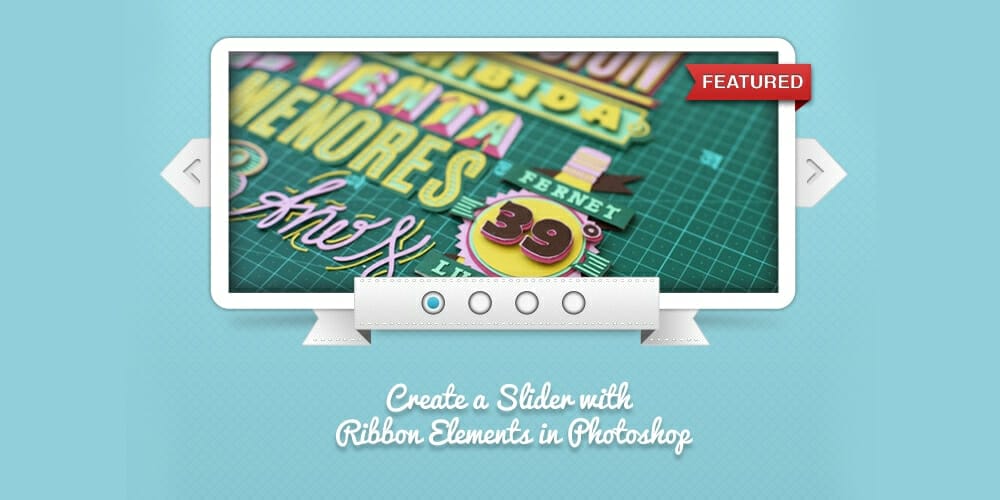 Slider with Ribbon Elements