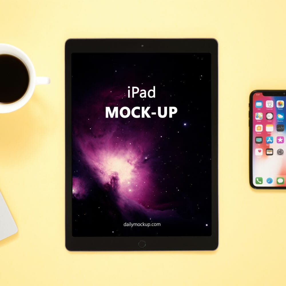 iPad Mockup Free PSD Template