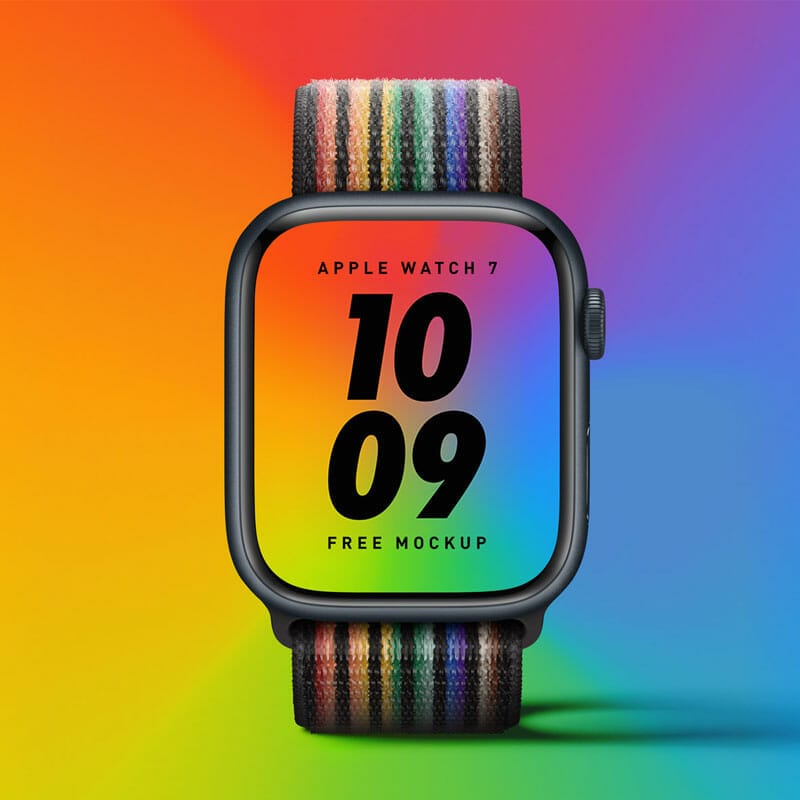 2 Free Apple Watch Series 7 App Mockup PSD Files