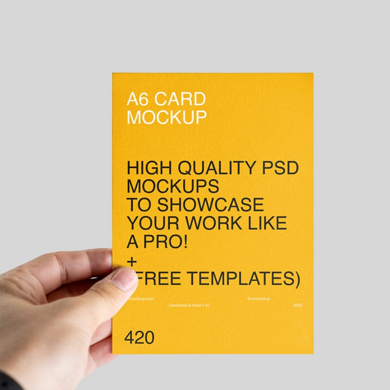 A6 Leaflet In Hand Mockup