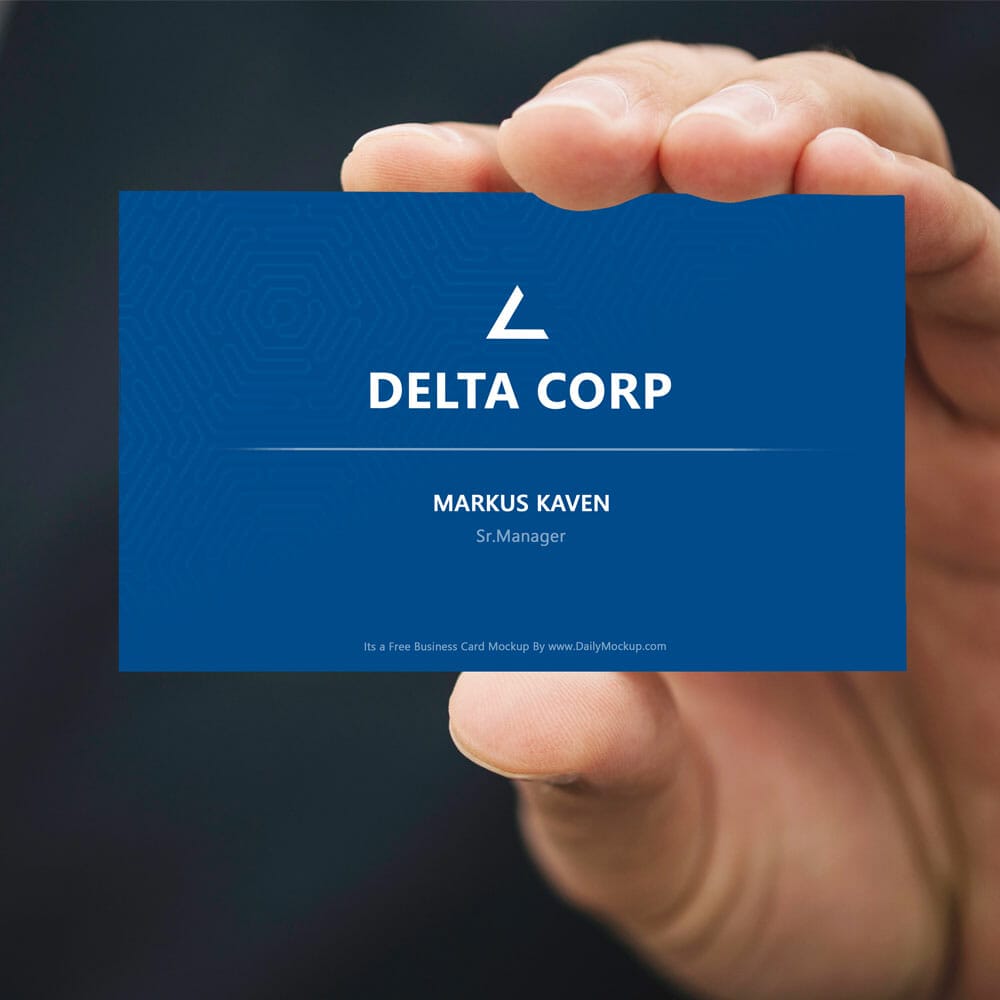 Business Card Mockup Free PSD