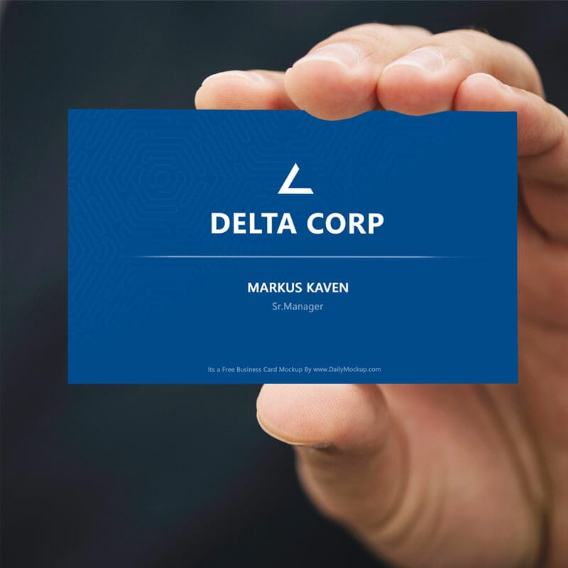 Business Card Mockup Free PSD