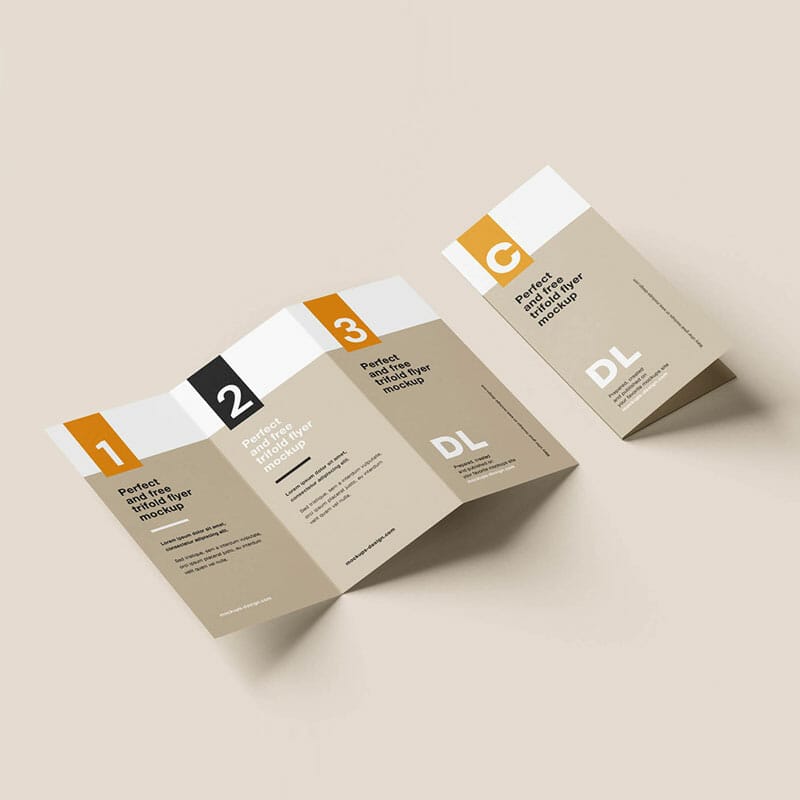 Clean Tri-Fold DL Flyer Mockup
