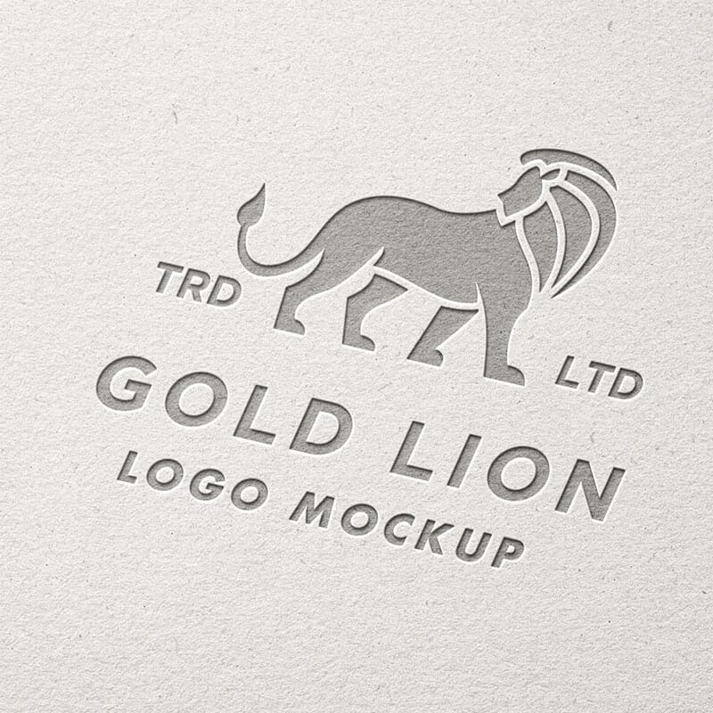Debossed Paper Logo Mockup