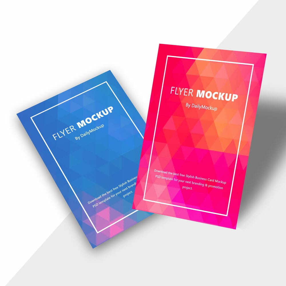 Flyer Mockup Template Free PSD