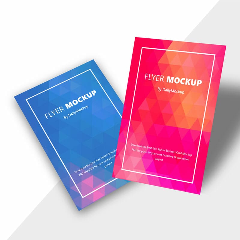 Flyer Mockup Template Free PSD