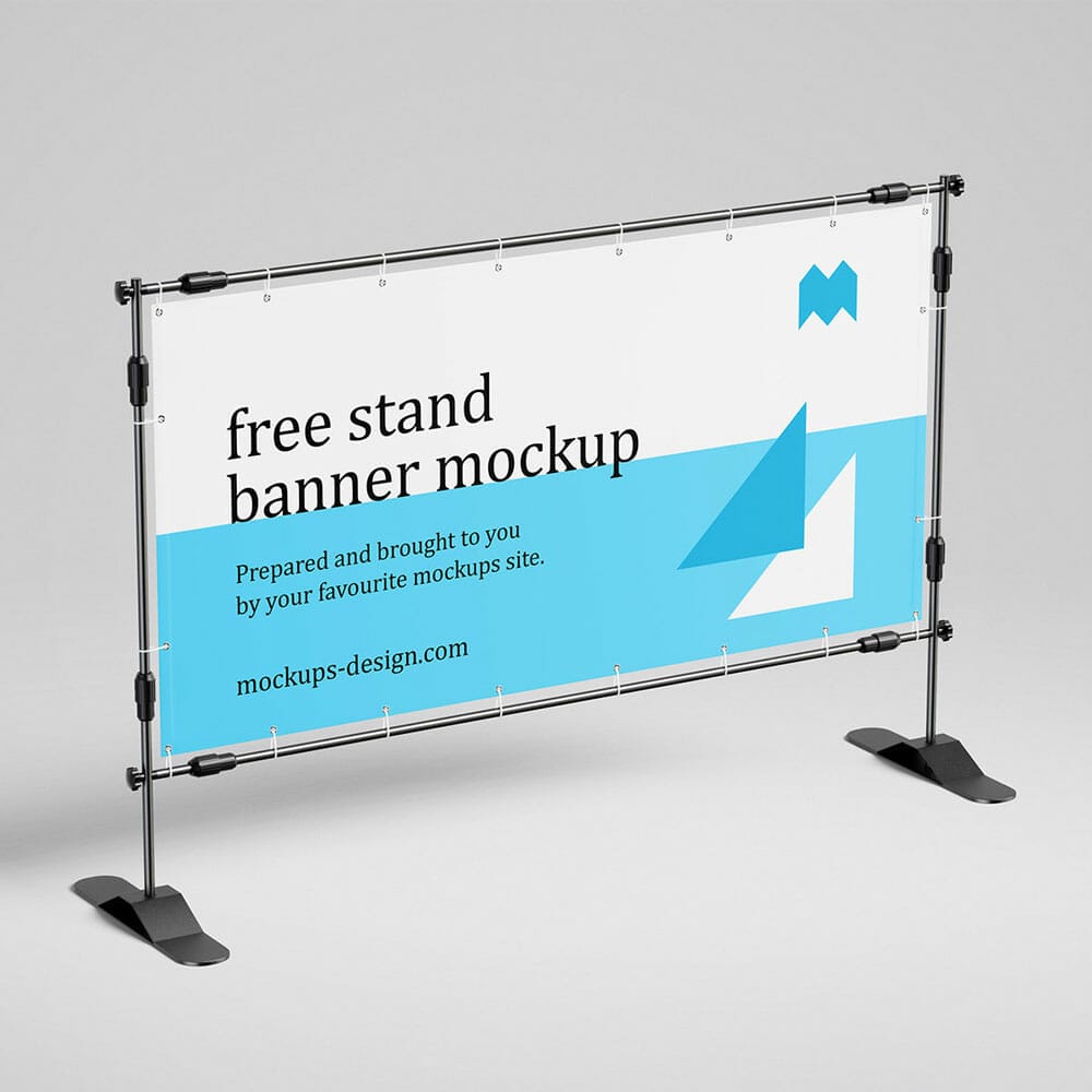 Free Banner Stand Mockup
