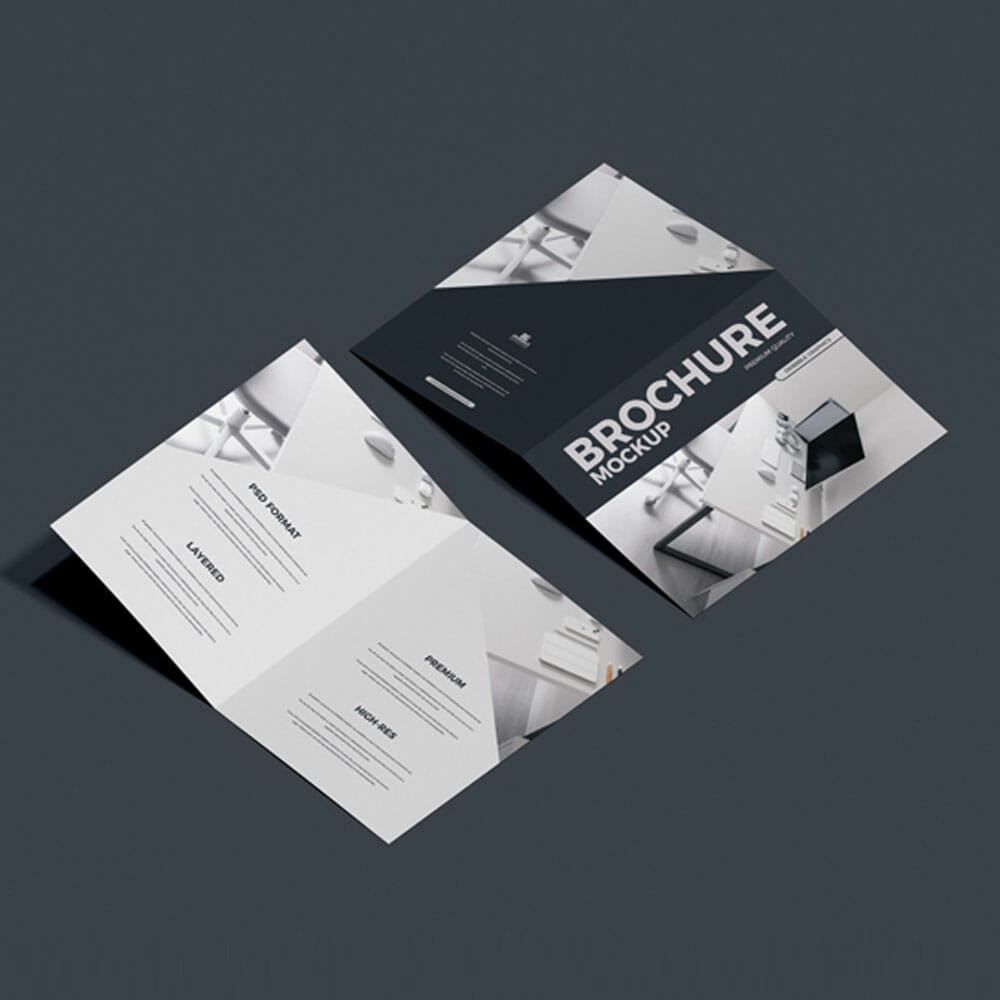 Free Bi-Fold A4 Brochure Mockup