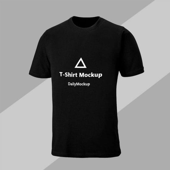 Free Black T-shirt Mockup