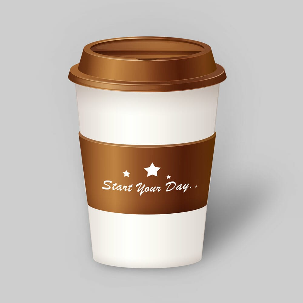Free Coffee Cup PSD Mockup